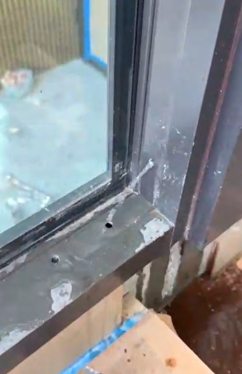 Water leaking from light fixture and AC diffuser — laundry room