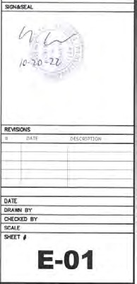 Electrical Drawing Seal — applied without electrical engineering licensure